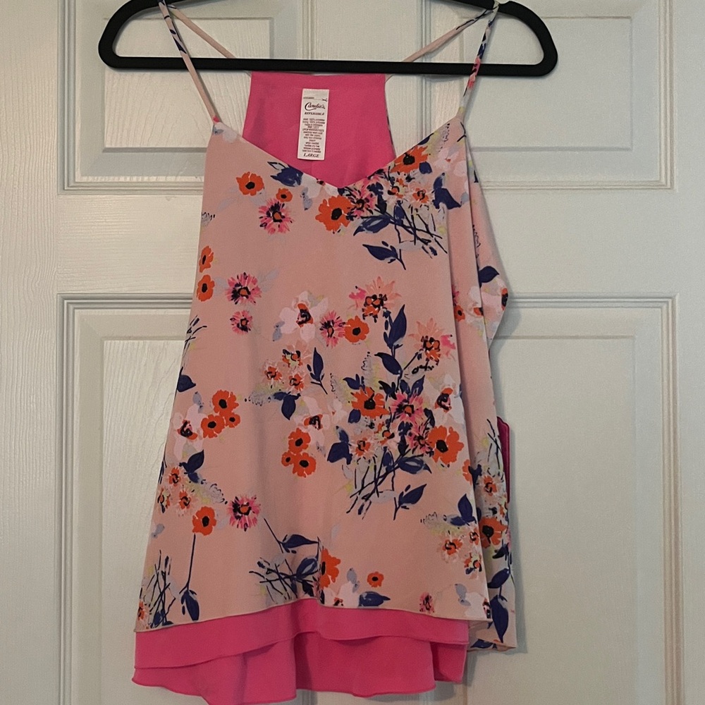 Candie's Floral Pink Camisole Top
